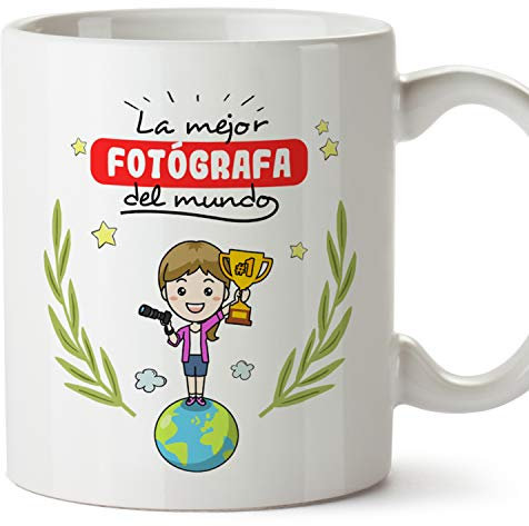 MUGFFINS Taza Fotógrafa (Mejor del Mundo) - Regalos Originales y Divertidos de Fotografía