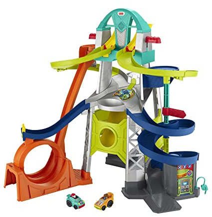 Fisher-Price Little People Pista de Carreras con Lanzador y Loops (Mattel GMJ12)