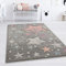 Taracarpet Kinderzimmer und Jugendzimmer Teppich Dreamland Kinderzimmerteppich Sterne grau Vintage bunt 120x170 cm