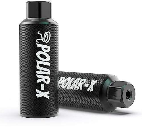 Volo Polar-X Bike Pegs BMX Zubehör 3/8 Zoll Solid Achsen Hintere Vordere Fußraste Straße Stunt Aluminiumlegierung Anti-Rutsch Leichtes Fahrrad Kinder Radfahren Roller (Schwarz)