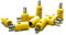 BELI-BECO 61/7 Querlochstecker - Miniatur-Bananenstecker mit Stift-Ø: 2,6mm - 10 Stück (Gelb)