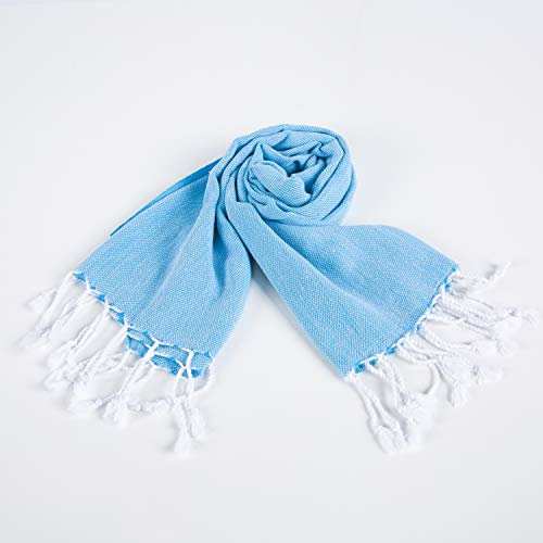 AYSIBOO Strandtuch aus 100% Baumwolle 95 x 55 cm I tradionelles Hamamtuch I Saunatuch I Ideal f?r Sauna Strand Fitness Yoga Sport Hamam I Pestemal Fouta Towel - t?rkis Uni