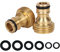 2 Pack Brass Garden Hose Tap Connector,3/4 inch Brass Male Threaded Tap Connector for Hose Pipe,Copper 3/4 BSP Hose Connector Male Watering Fittings for Threaded Faucet Adapter Quick Connector