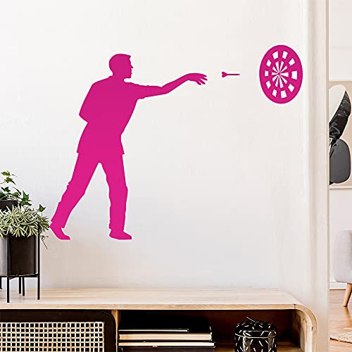 Darts Bullseye Spieler Figur Wandtattoo Wandaufkleber Wall Sticker - Dekoration, Küche, Wohnzimmer, Schlafzimmer, Badezimmer