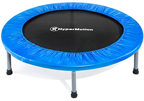 HyperMotion, Trampoline Fitness Charge Max 100 Kg - Diamètre 91 cm - Trampoline Pliable Intérieur/Extérieur Convient au Jardin - Stable 6 Pieds avec Capuchons Antidérapants - Confort 36 Ressorts.