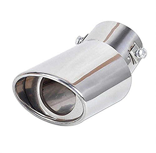 HZJA Auto Auspuffblende Für Ford Für Focus MK2 MK3 MK4 Automobil Edelstahl Auspuff Endrohr Schalldämpfer Einstellbare Hecktank Modifikation Zubehör. Auspuff Endrohre (Color : Silver A)