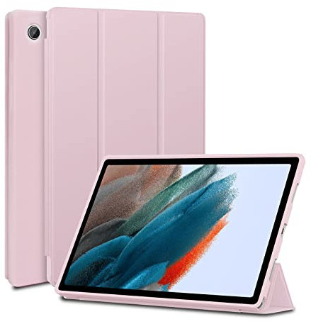 FSCOVER Case for Samsung Galaxy Tab A8 10.5 Inch Tablet 2022 2021 (SM-X205N/ SM-X200N), Soft Light Samsung A8 Tablet Cover, with Auto Wake/Sleep, Pink