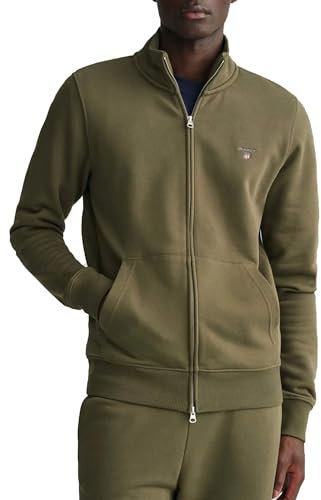 Gant Herren Reg Shield Full Zip Sweatshirt, Juniper Green, XXL EU