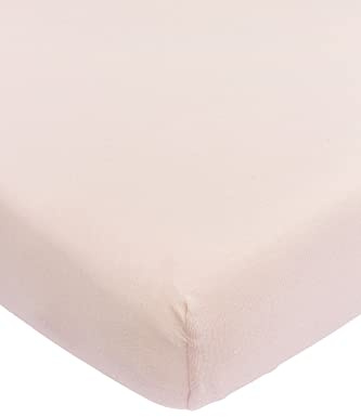 Meyco Spannbettlaken Kinderbett 60x120cm Jersey Spannlaken Soft Pink | 100 % Baumwolle - Oeko Tex zertifiziert - Spannbetttuch - Rundum-Gummizug - atmungsaktiv & hautfreundlich