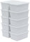 Iris Ohyama Vielseitige Aufbewahrungsboxen, 11L, 10er-Set, Weiß, Deckel leicht schließbar, Stapelbar, Robustes Plastik, Für Schrank, Regale, Klassenzimmer, Organisation, Kunstbedarf, Schuhe, MCB-11