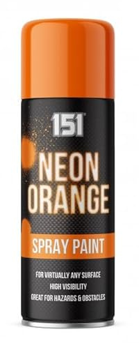 Classic Signature - 4 x Orange Neon Spray Paint 400ml 151 Fluorescent Bright Aerosol Extra Bright Graffiti (Banksey) Paint Assorted Colour