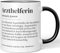 JUNIWORDS Tasse, Definition Arzthelferin, Schwarz (7204369)
