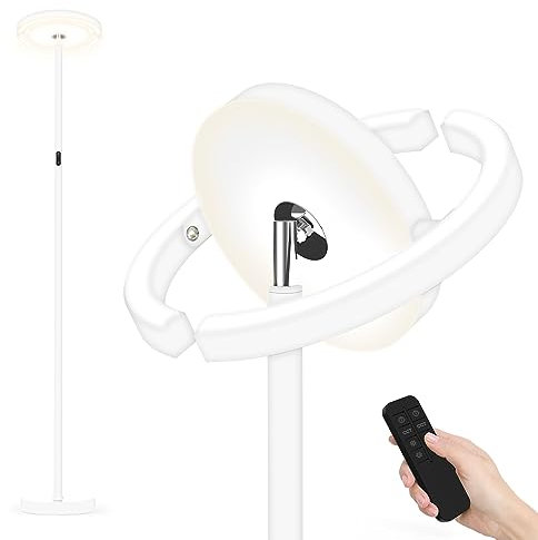FIMEI Stehlampe, Stufenlos dimmbar & 3000K - 6000K Farbtemperaturen, Fernbedienung/Touch Unabhängige Steuerung, Augenschonend, Uplighter Stehlampe für Wohnzimmer