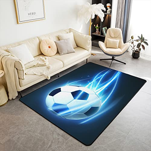 Fußball-Teppich, 100 x 150 cm, Rugby-Teppich, Sport, Wohnzimmer, Teppiche für Schlafzimmer, Heimdekoration, Fußballspiel, Teppich, ultraweich, rutschfest, für den Innenbereich
