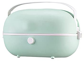 Lunch Box, Lunch Box elettrico, Scaldavivande portatile 2 in 1 12V 24V 220V per auto/camion/casa, Contenitore rimovibile in acciaio inossidabile da 1 litro, Lunch Box riscaldato 40W Rosa (Verde)