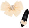 GOMAKERER 2 Stück Schuhklammern Mit Schleife, Beige Kristall Abnehmbare Schleife Schmuck Dekorative Clips Strass Schuhe Zubehör Perle Schleife Schuh Dekorationen Für Hochzeit Party High Heels