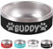 Gamelle personnalisée pour Chien et Chat avec nom 510/900/1190/1800 g, en Acier Inoxydable antidérapant, gravée au Laser, pour Nourriture ou Eau (Noir)
