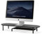 Woodcessories Monitorständer Holz Schwarze Eiche - Ergonomisch Schreibtisch Monitorerhöhung / Bildschirmerhöhung mit Ablage 70 x 10 x 22 cm