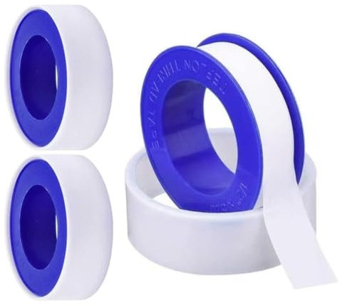 3pk 30m x 12mm PTFE Tape - Sealant White Plumbers Tape, Waterproof Seal Tape for Leaks, Flex Teflon Tape for Sealing in Pipe Threads, Not for Gas Applications (10 Metres per Roll)