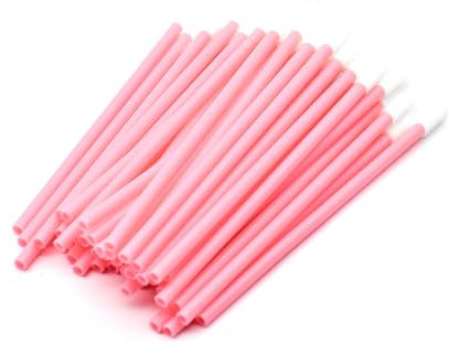 PAITOK Einweg-Lippenpinsel, 200 Stück Lippenapplikator Einweg-Lippenstift Pinsel Applikator Lip Gloss Concealer Pinsel Makeup Werkzeuge für Lippen Augen (Rosa)