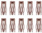 Etercycle 10 Stück Haarspangen, Metall Haarspangen 5cm Barrette Haarspange für Damen Mädchen, Doppel Griff Haar Clips Haarhalter Basteln DIY Zubehör Snap Haarspangen (Braun)