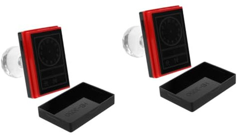 VICASKY 2St Lehrmitteluhr Stempelspielzeug für Kinder Uhrenstempel Lehrerstempel Zeitschaltuhr Sagen Zeit Lernuhr Kinder Stempel Uhr Stempel Unterrichtsuhrstempel Zeitlernstempel Kieselgel