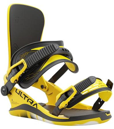 Union Ultra - Fijaciones de snowboard para hombre, color amarillo, talla M