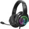 Krysenix PG3 Wired Gaming Headset for PS4, PS5, PC, Xbox, Switch, 3.5mm Gaming Headphones with Noise-Cancelling Mic Surround Sound, Computer Headset with Cool RGB Lights Ergonomic Comfort Black