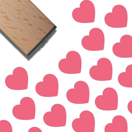 craspire Mini Holzstempel 3/5 Zoll Herz Liebe Valentinstag Muster Kleine Holzstempel Vintage Wiederverwendbarer Druck Für DIY Bastelkarten Scrapbooking Journaling Alben Kartenherstellung Planer