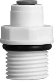 REIUAFWYGV 50PCS Straight RO Water Fitting 1/2 Male Thread 1/4 3/8 Coupling with Sealing Ring Hose Pipe Connector Water Filter Parts(1I4)