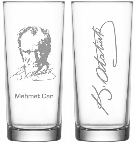 Atatürk Raki Gläser mit Gravur Glas Raki Bardagi Bardak Rakigläser mit Name