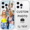 Custom Picture Phone Case for iPhone 16e 16 15 14 13 12 11 Pro Max Plus XR X 8 7 6,Customized Personalized Four-Corner Airbag is Shock-Resistant,Anti-Drop,Soft Protective TPU Clear Case (1 photo&text)