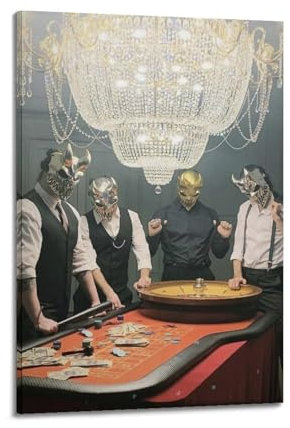 LERIAENHD Poster Slaughter To Prevail auf Leinwand, Vintage-Poster, dekoratives Gemälde für Wohnzimmer, Schlafzimmer, elegantes ästhetisches Poster, 30 x 45 cm, Rahmenstil