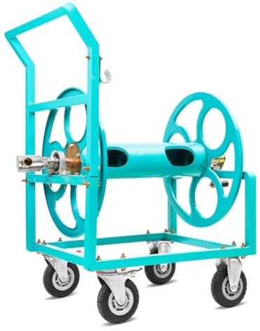 PP-Vic Gartenschlauchhalterschlauchrollenwagen, Mobile Hochleistungs -Industrieschlauchrolle, Hauch Von Großer Kapazitätsschlauch, Außenanlagen -Wasserschlauchtrolle Im Freien,3/4 inch