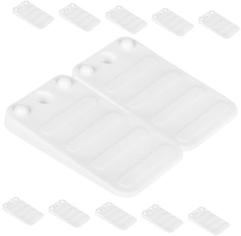 HOMSFOU 12 Stück Fußpolster Für Möbelsofas Tischkeile Kleine Unterlegscheiben Ebener Keil Betterhöhung Spiegel Für Die Wand Einstellbar Kühlschrank-unterlegscheiben Shils Weiß Abs