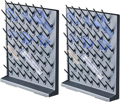 Labor-Trockengestell – 52 Heringe für Glaswaren, Abtropfgestell aus PP-Material, Wandmontage/freistehend, abnehmbare Heringe – perfekt für effiziente Labor-Trocknungslösungen