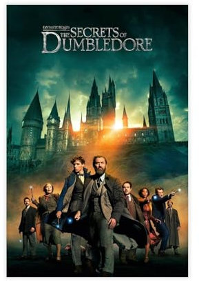 ROKSSY Poster Fantastic Beasts The Secrets of Dumbledore, Leinwandposter, Wandkunst, Dekordruck, Bild Gemälde für Wohnzimmer, Schlafzimmer, Dekoration, 30 x 45 cm, 3 Stück