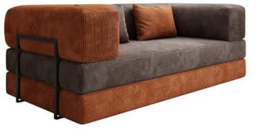Luxusbetten24 Limited Edition - Lazy 3 Sitzer Rust Cord