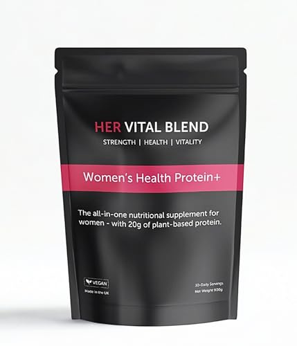Her Vital Blend All-in-One Supplement for Women in Midlife | 30+ Nutrients, 20g Plant Protein, Vitamins, Minerals & Probiotics | Perimenopause & Menopause Support | 900g (30 Servings)