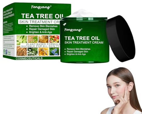 Fengyang® Crème De Soin De La Peau A L'huile D'arbre A Thé, Crème A L'huile D'arbre A Thé, Hydratant Naturel Aux Herbes, Pour Tous Les Types De Peau