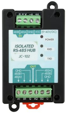 Répéteur RS485 opto-isolé 9-40V 500mA, hub d'amplification de Signal Industriel avec Protection Contre Les surtensions, 2 Ports et Protection Anti-interférences