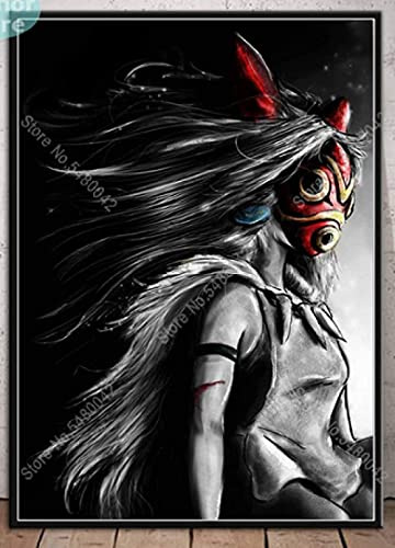 Puzzle mit 2000 Teilen, Prinzessin Mononoke, Kunstposter, Japanisches Anime-Papier, für Erwachsene und Kinder, Spiel, Lernspielzeug, 70 x 10 cm
