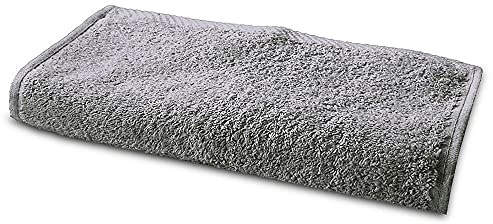 Lanudo® Luxus Waschlappen/Waschtuch 600g/m² Pure Line 30x30 cm. 100% feinste Premium Frottier Baumwolle in höchster Qualität. Waschlappen, Waschtücher. Farbe: Silber