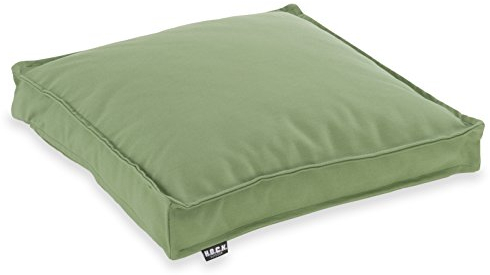 H.O.C.K. Classic Uni Outdoor Sitzkissen Stuhlkissen für drinnen und draußen aus 100% Polyacryl(dralon (40x40x5cm, lindgrün)