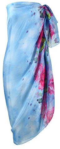 Womens Sexy Bohemian Floral Beach Cover Up Sarong Wrap Swimsuit Beachwear