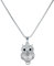 Mode Collier Ras du Cou Mignon Hibou Pendentif Collier Or et Argent Longue Chaîne Collier pour Femmes Filles avec CZ Cristal (Plaqué Or Rose)