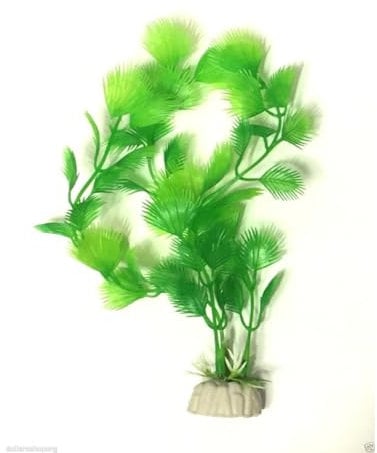OISE ART STORE Trade Shop - Pianta 18 Cm Piantina Artificiale per Acquario Piante Finte Plastica Color Verde