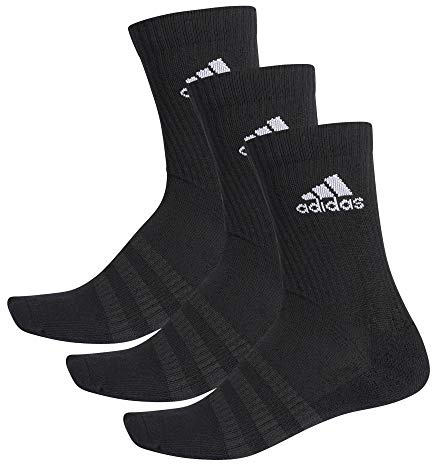 adidas Men's Cush Crw 3pp Socks, Black/White, S UK