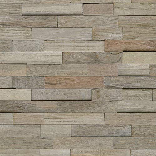 INDO Edel-Holz-Wandverkleidung Teak FSC (Gun Smoked)
