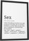 Papierschmiede® Definition: Sex, DIN A4 (21x30 cm), Poster für Wohnzimmer, Schlafzimmer, Küche, Esszimmer, Wandbild Geschenk Wanddeko - ohne Rahmen